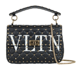 Rockstud Spike VLTN, Leather, Black, MII,DB, 3*